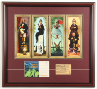 DisneyLand "Haunted Mansion" Custom Framed Print Display with Vintage Disneyland Souvenir Ride Booklet & Vintage Disneyland Haunted Mansion E Ticket at PristineAuction.com