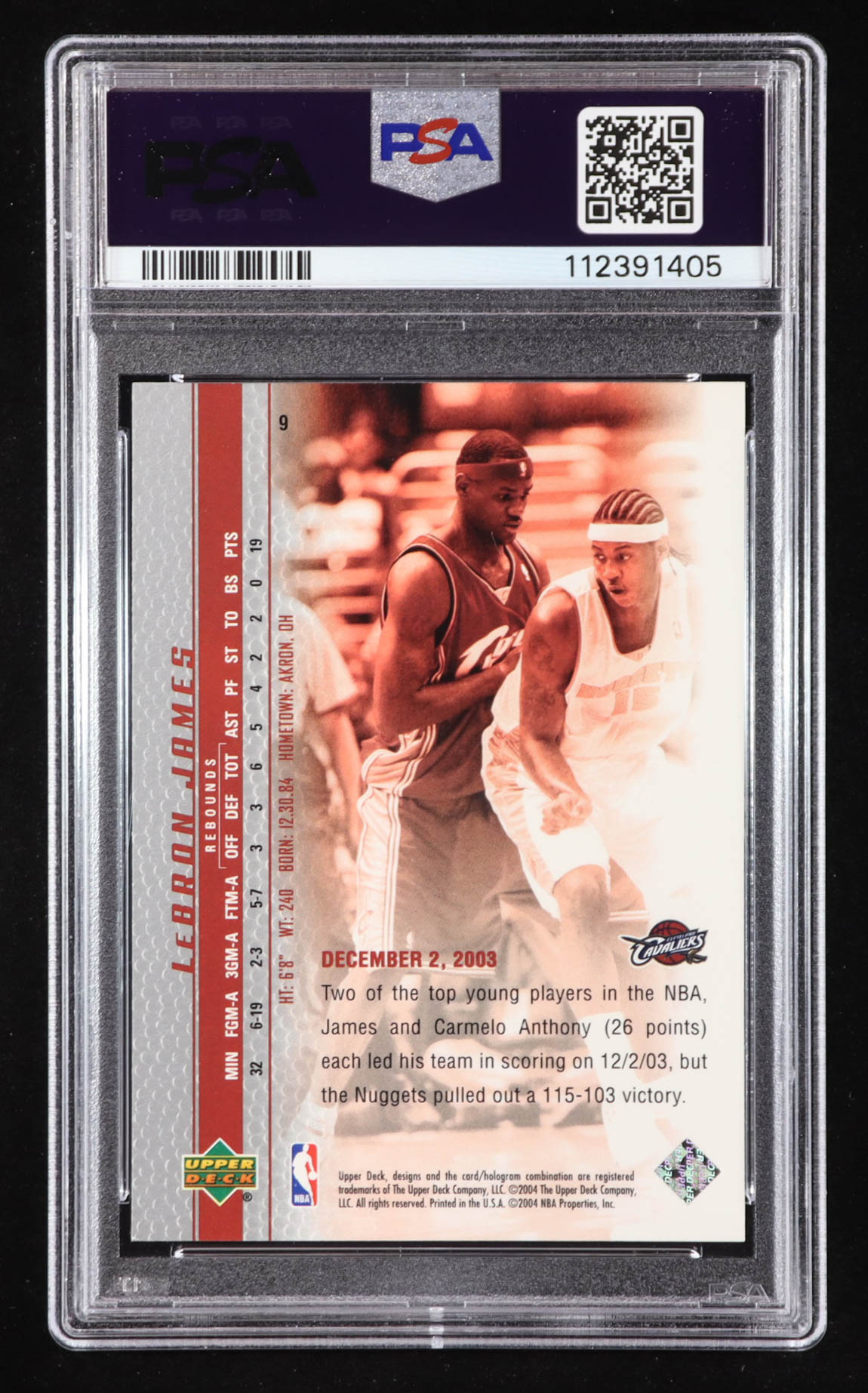 LeBron James 2003-04 Upper Deck Phenomenal Beginning LeBron