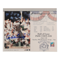 Orlando Cepeda Signed Yankees 8x10 Induction Day Photo Card With July 25, 1999 Induction Day Stamp (AIV) at PristineAuction.com