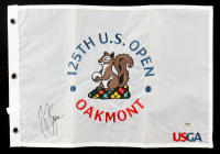 J.J. Spaun Signed 125th US Open Pin Flag (PSA) at PristineAuction.com