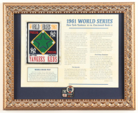Yankees 1961 World Series Custom Framed Commemorative Patch Display with Yankees World Series Pin at PristineAuction.com