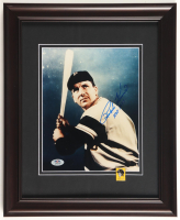 Ralph Kiner Signed Pirates Custom Framed Photo Display with Vintage Pirates Logo Pin Inscribed "HOF 1973" (PSA) at PristineAuction.com