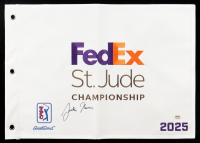 Justin Thomas Signed 2025 FedEx St. Jude Championship Golf Pin Flag (PSA) at PristineAuction.com