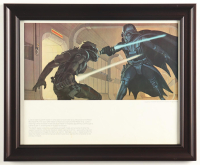 Star Wars "Luke Vs. Darth Vader" 1977 Ralph McQuarrie Custom Framed Pre-Production Art Photo Display at PristineAuction.com