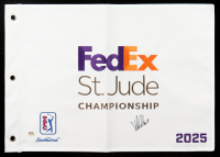 Viktor Hovland Signed 2025 FedEx St. Jude Championship Golf Pin Flag (PSA) at PristineAuction.com