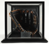 Nolan Ryan Signed Rawlings Baseball Glove with Display Case & Full Career Statistics Plaque Inscribed "HOF '99", "324 Wins" & "5,714 Ks" (PSA) at PristineAuction.com