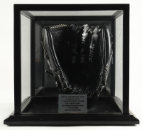 Nolan Ryan Signed Rawlings Baseball Glove with Display Case & Full Career Statistics Plaque Inscribed "HOF '99", "324 Wins" & "5,714 Ks" (PSA) at PristineAuction.com