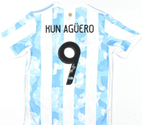Sergio Aguero Signed Argentina FC Adidas Authentic Jersey (Beckett) at PristineAuction.com