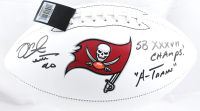 Mike Alstott Signed Buccaneers Logo Football Inscribed "SB XXXVII Champs!" & "A-Train" (Beckett) at PristineAuction.com