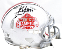 Jack Sawyer Signed Ohio State Buckeyes 2024 National Champions Logo Mini Helmet (Beckett) at PristineAuction.com
