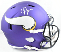 Justin Jefferson Signed Vikings Full-Size Speed Helmet (Beckett) at PristineAuction.com