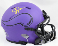 Justin Jefferson Signed Vikings Rave Alternate Speed Mini Helmet (Beckett) at PristineAuction.com