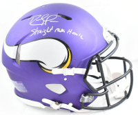 Randy Moss Signed Vikings Full-Size Authentic On-Field Speed Helmet Inscribed "Straight Cash Homie" (Beckett) at PristineAuction.com