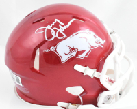 Jimmy Johnson Signed Arkansas Razorbacks Speed Mini Helmet (Beckett) at PristineAuction.com