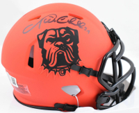 Nick Chubb Signed Browns Rave Alternate Speed Mini Helmet (Beckett) at PristineAuction.com