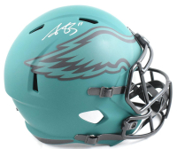 AJ Brown Signed Eagles Full-Size Rave Alternate Speed Helmet (Beckett) at PristineAuction.com