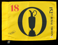 Tommy Fleetwood  Signed 152nd Royal Troon Golf Pin Flag (PSA) at PristineAuction.com