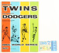1965 World Series Program: Minnesota Twins vs. Los Angeles Dodgers with Matching Game Two Ticket at PristineAuction.com