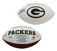 Davante Adams Signed Packers Logo Football (JSA) at PristineAuction.com