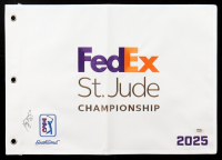 Keegan Bradley Signed 2025 FedEx St. Jude Championship Golf Pin Flag (PSA) at PristineAuction.com