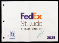 Min Woo Lee Signed 2025 FedEx St. Jude Championship Golf Pin Flag (PSA) at PristineAuction.com