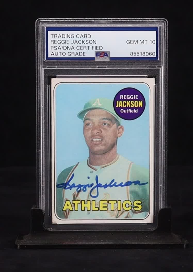 Reggie Jackson Signed 1969 Topps #260 RC (PSA | Auto 10) at PristineAuction.com