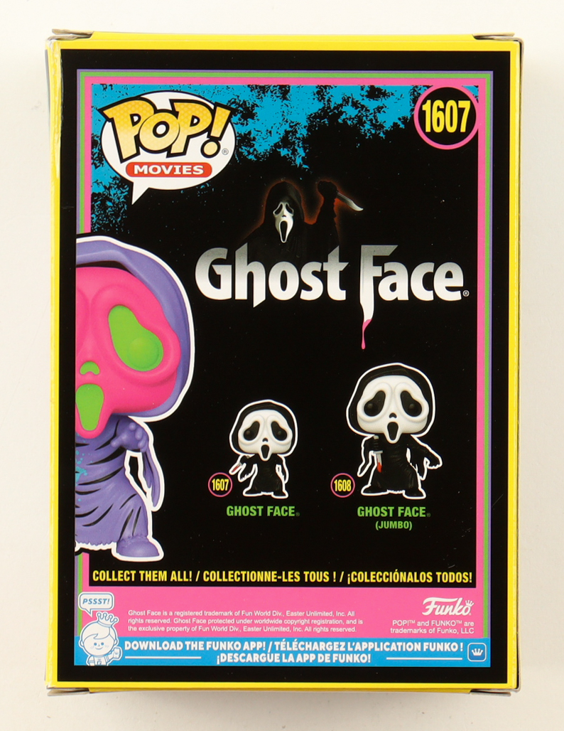 Roger L. Jackson Signed "Ghost Face" #1607 Ghost Face Funko Pop! Vinyl Figure Inscribed "Ghostface" (JSA) at PristineAuction.com Roger L. Jackson Signed "Ghost Face" #1607 Ghost Face Funko Pop! Vinyl Figure Inscribed "Ghostface" (JSA) at PristineAuction.com