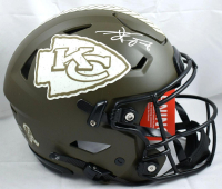 Travis Kelce Signed Chiefs Full-Size Authentic On-Field Salute to Service Alternate Speedflex Helmet (Beckett) at PristineAuction.com
