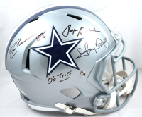 Roger Staubach, Tony Dorsett & Drew Pearson Signed Cowboys Full-Size Speed Helmet Inscribed "OG Triplets" (Beckett) at PristineAuction.com