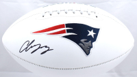 Christian Gonzalez Signed Patriots Logo Football (Beckett) at PristineAuction.com