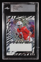 CJ Stroud 2022 Pro Set Metal Pre-Production Proof Mojo Zebra RC #1/1 (Leaf) at PristineAuction.com