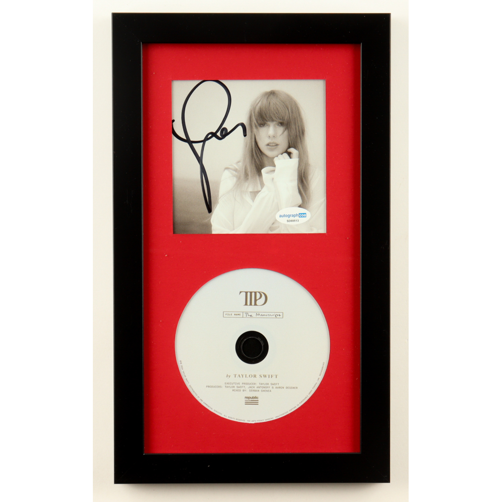 Taylor Swift Signed "The Tortured Poets Department" Custom Framed CD Insert Display (ACOA) at PristineAuction.com