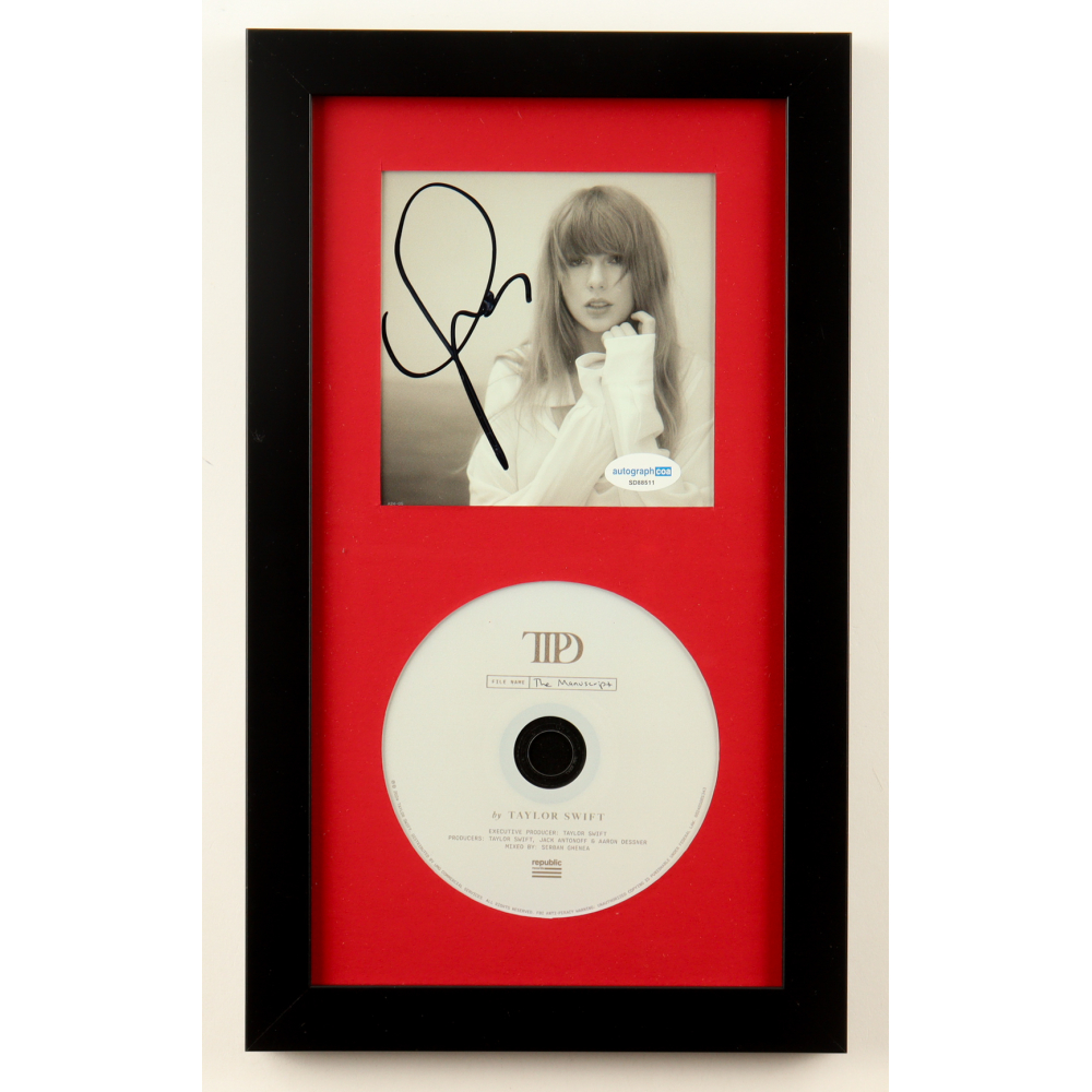 Taylor Swift Signed "The Tortured Poets Department" Custom Framed CD Insert Display (ACOA) at PristineAuction.com