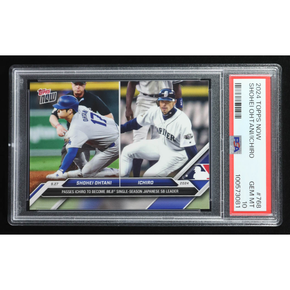 Shohei Ohtani / Ichiro 2024 Topps Now #768 (PSA 10) at PristineAuction.com