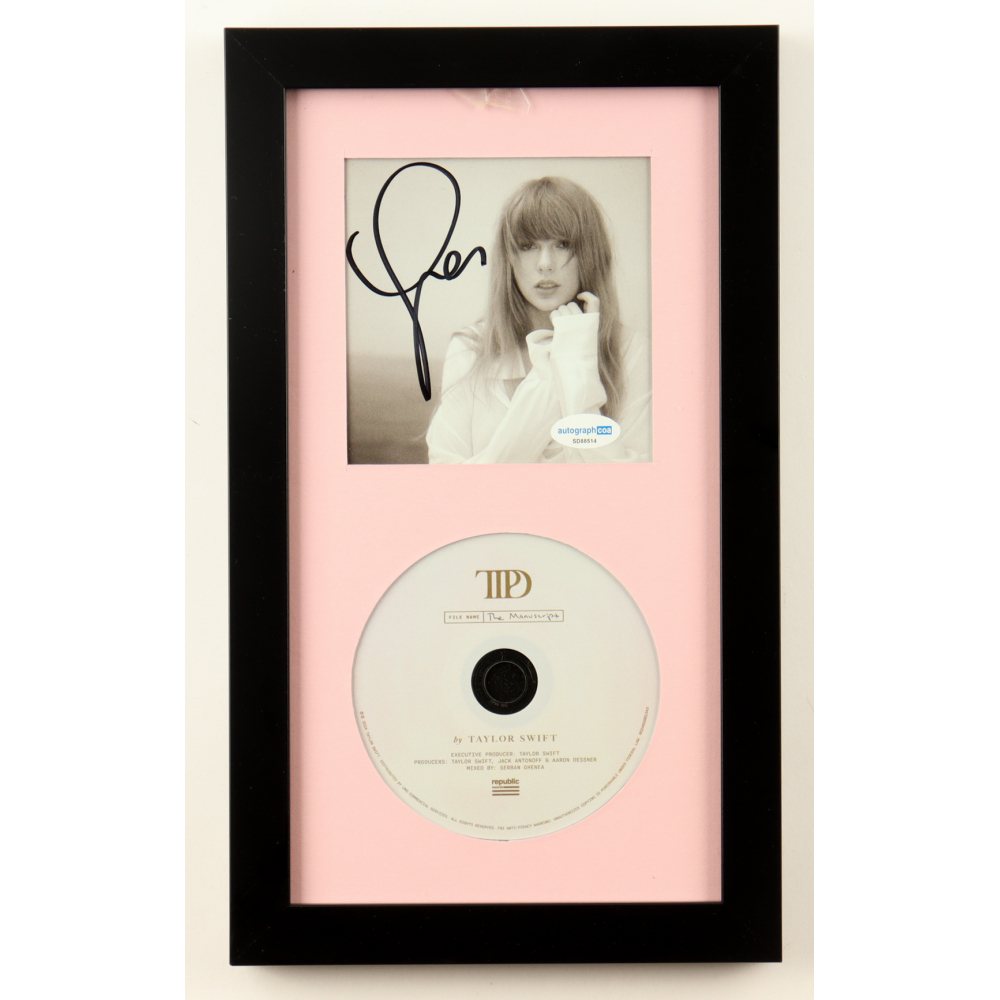Taylor Swift Signed "The Tortured Poets Department" Custom Framed CD Insert Display (ACOA) at PristineAuction.com