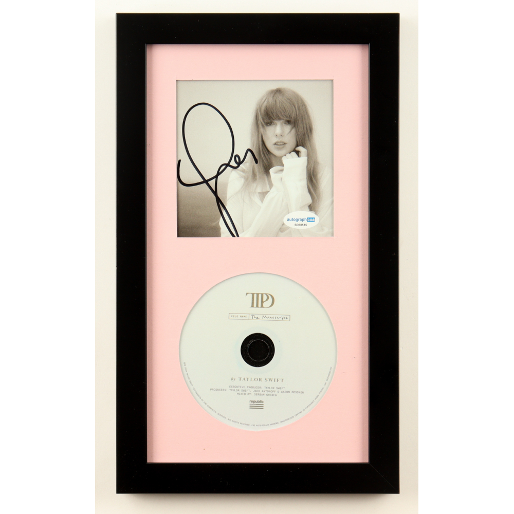 Taylor Swift Signed "The Tortured Poets Department" Custom Framed CD Insert Display (ACOA) at PristineAuction.com