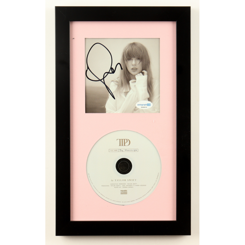 Taylor Swift Signed "The Tortured Poets Department" Custom Framed CD Insert Display (ACOA) at PristineAuction.com