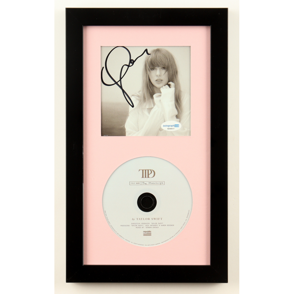 Taylor Swift Signed "The Tortured Poets Department" Custom Framed CD Insert Display (ACOA) at PristineAuction.com