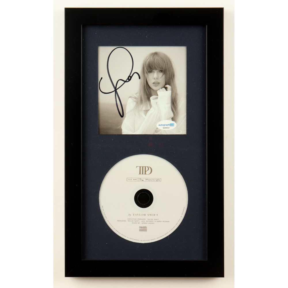 Taylor Swift Signed "The Tortured Poets Department" Custom Framed CD Insert Display (ACOA) at PristineAuction.com