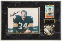 Andy Russell Signed Steelers Photo Plaque With 1971 Topps Trading Card (Beckett) at PristineAuction.com