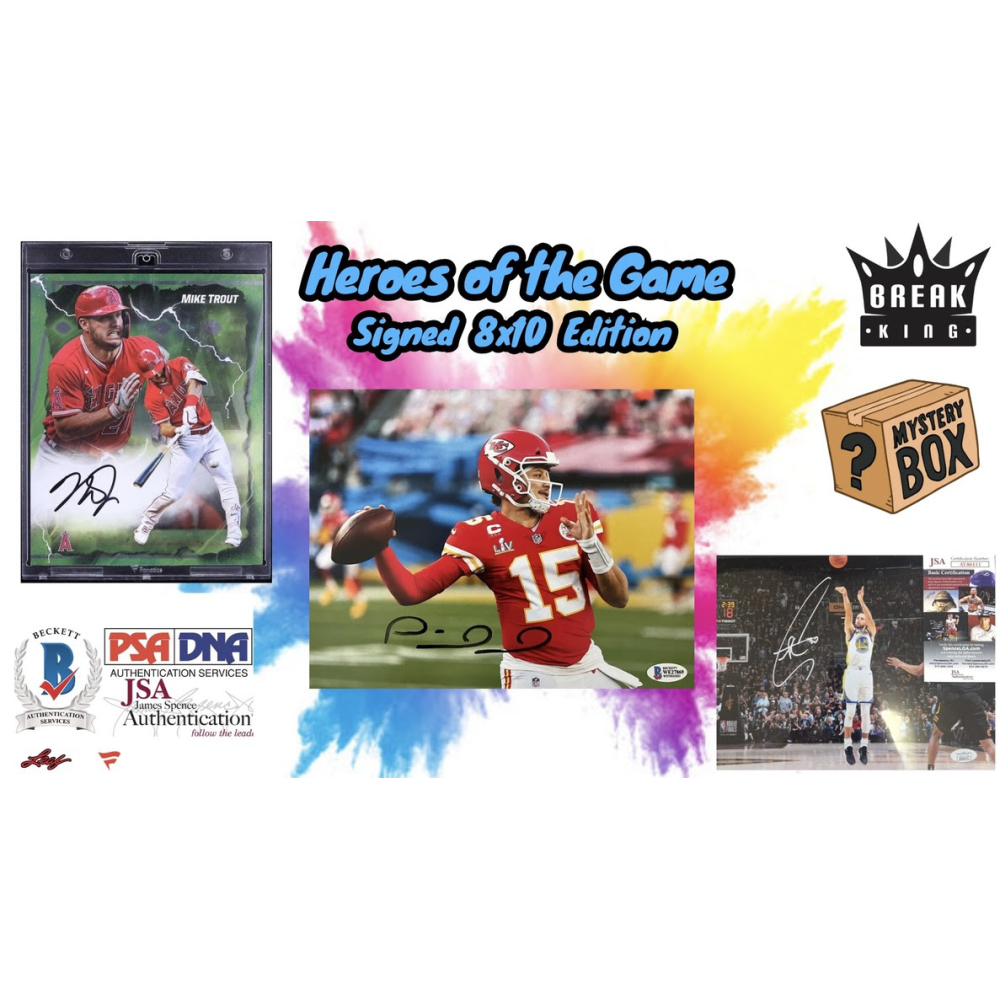 Break King: Heroes of the Game 8x10 Autographed Mystery Box at PristineAuction.com