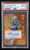 Bryce Young 2024 Topps Chrome All Etch Autographs Orange Refractors #AEABY #15/25 RC (PSA 10) at PristineAuction.com