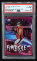 Bo Nix 2024 Topps Chrome Finesse Pink Refractors #F4 RC (PSA 10) at PristineAuction.com
