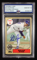 Nolan Ryan Signed 2022 Topps Update '87 Topps #87TBU34 (PSA | Auto Grade PSA 10) at PristineAuction.com