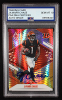 Ja'Marr Chase Signed 2021 Panini Phoenix #105 RC (PSA | Auto Grade PSA 10) at PristineAuction.com