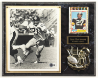 Greg Hawthorne Signed Steelers Photo Plaque With 1981 Topps Trading Card (Beckett) at PristineAuction.com