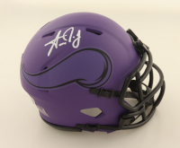 Aaron Jones Signed Vikings Rave Alternate Speed Mini Helmet (Beckett) at PristineAuction.com