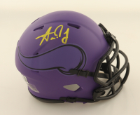 Aaron Jones Signed Vikings Rave Alternate Speed Mini Helmet (Beckett) at PristineAuction.com