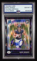 Rome Odunze Signed 2024 Donruss Optic Purple Shock #286 RR RC (PSA | Auto Grade PSA 10) at PristineAuction.com