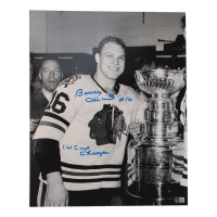Bobby Hull Signed Blackhawks 16x20 Photo Inscribed "61 Cup Champs" (Beckett) at PristineAuction.com